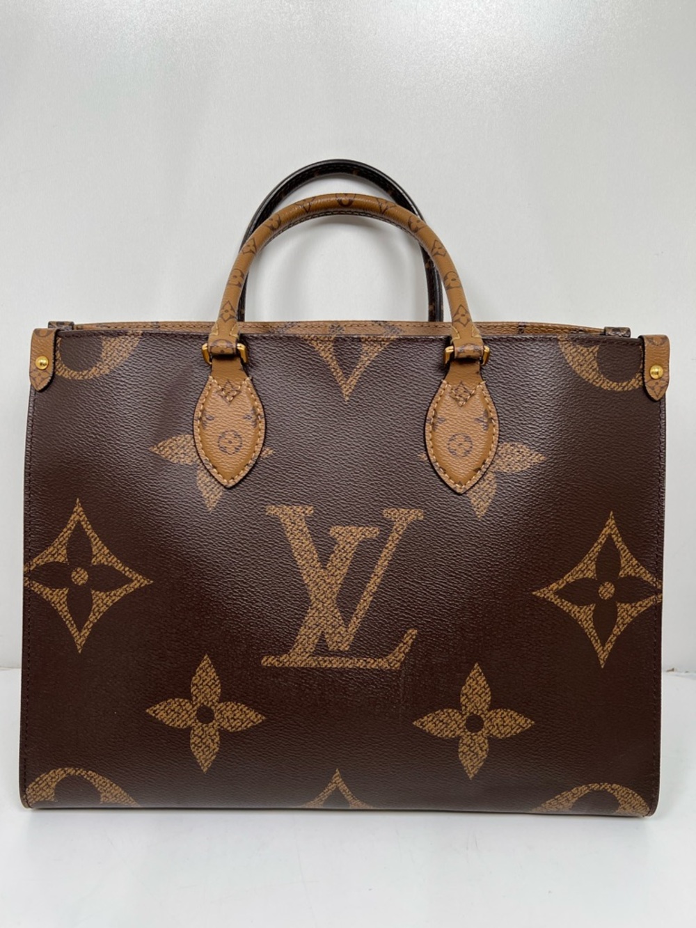 Louis Vuitton On The Go Tote MM Brown Monogram Reverse Leather